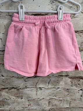 Zara Pink Elastic-Waist Knit Shorts